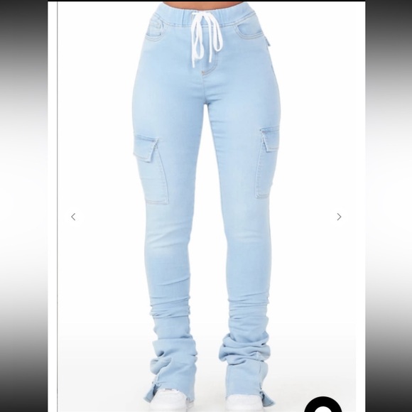 ROCKSTAR ORIGINAL Super Stacked Cargo Jeans - Picture 1 of 4